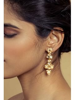 Kundan Pearl Dangler Earrings