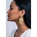 Gold Kundan & Zirconia Earrings