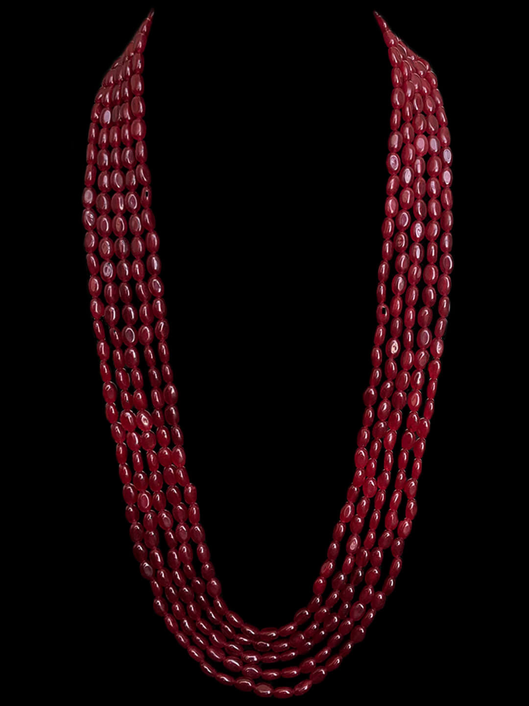 Plain & Smooth Ruby Beads with 14K Gold Beads – DDeco Jewels