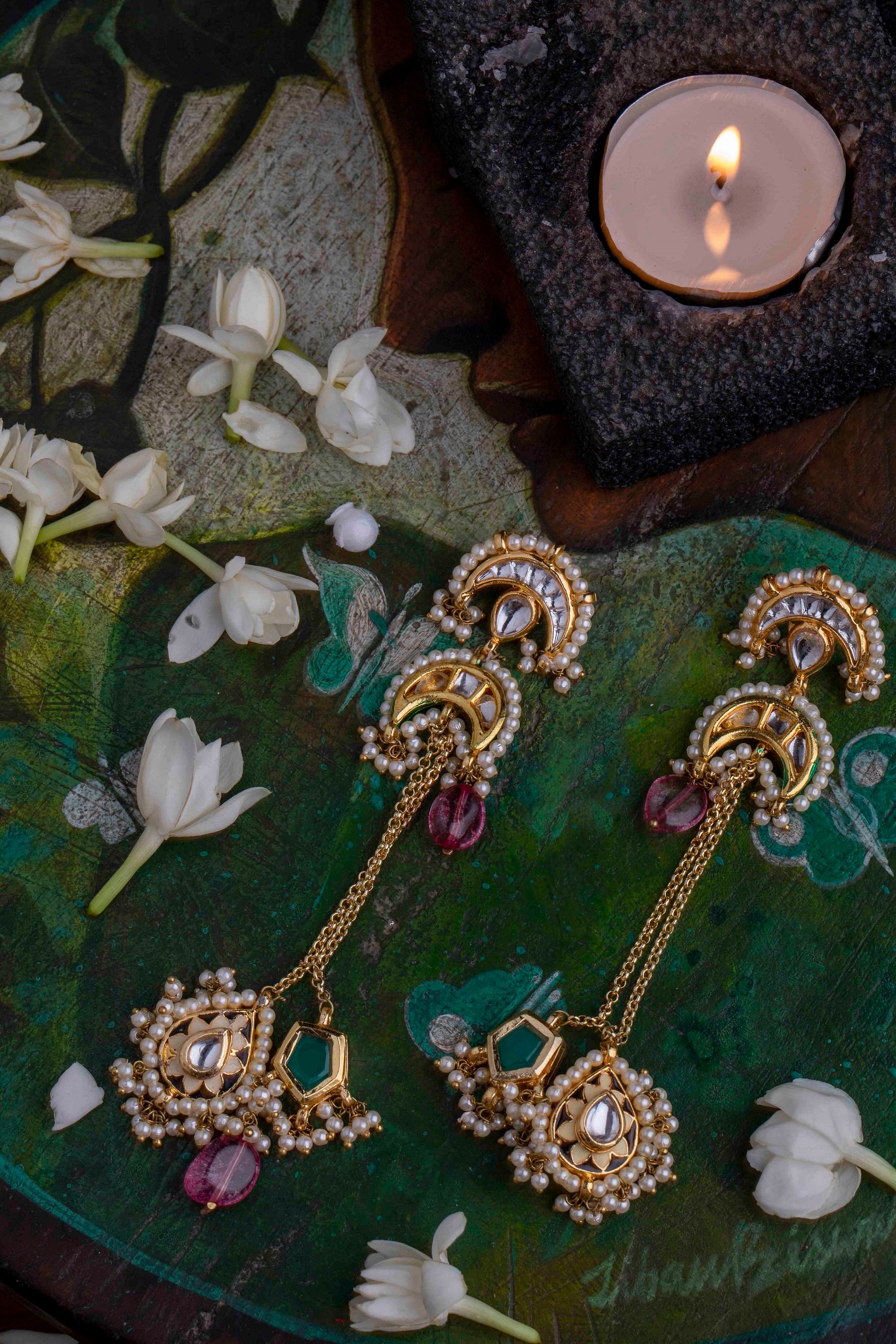 Gold Chand Bali Earrings Designs | 3d-mon.com