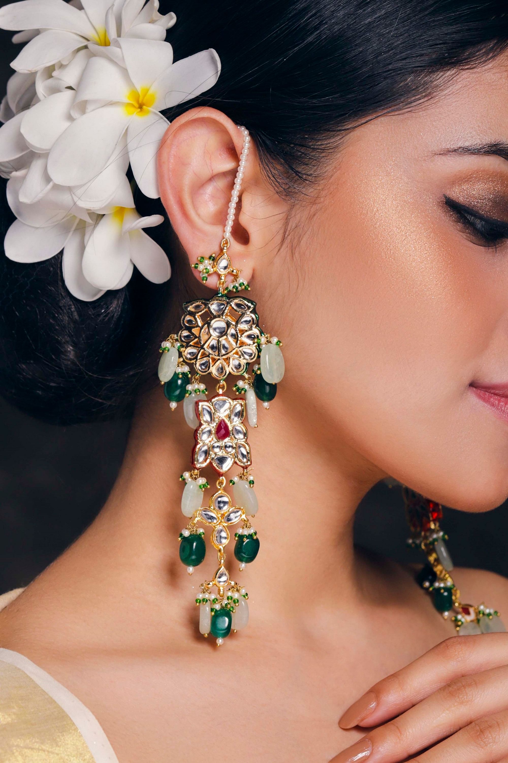 Kundan earrings sale buy online