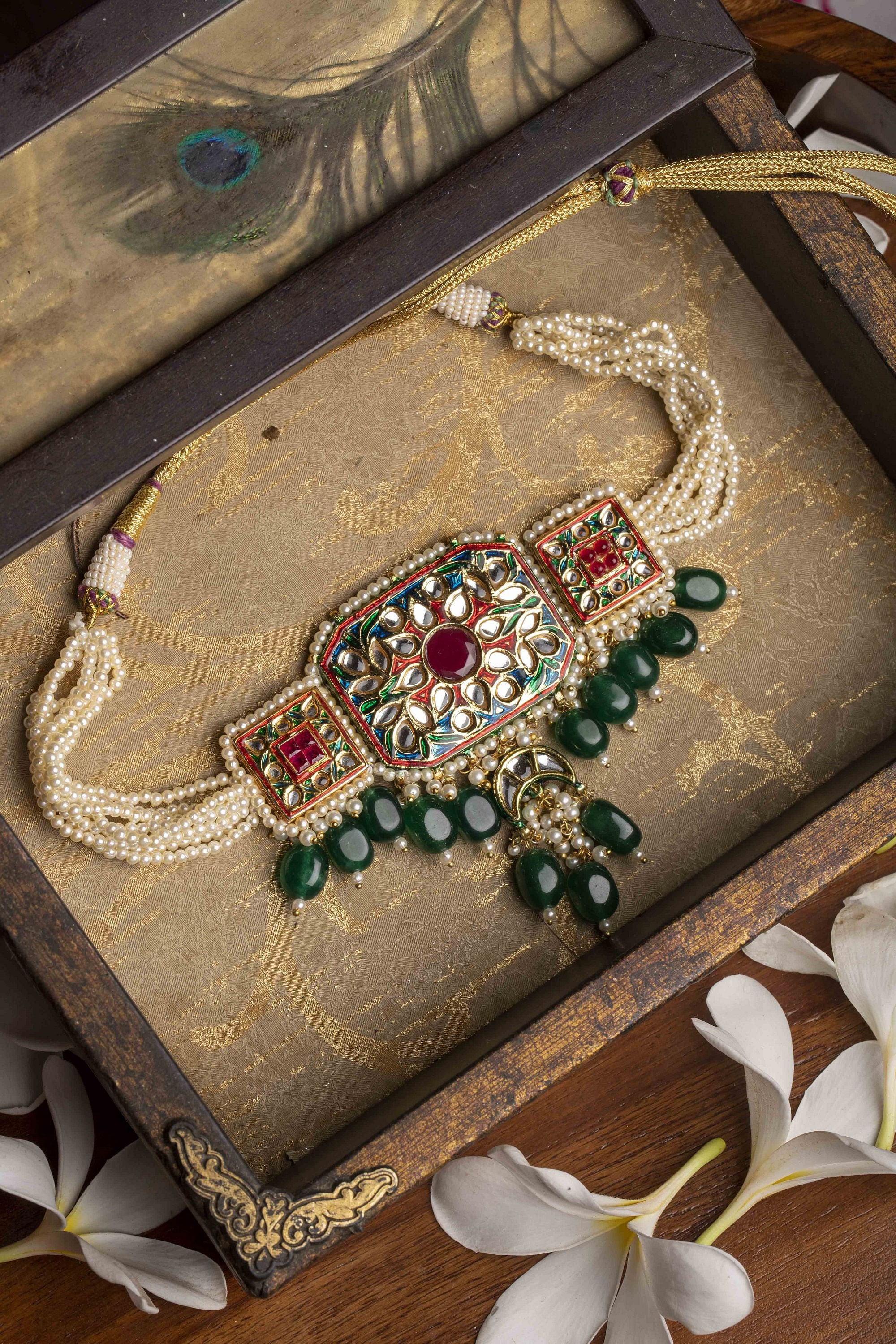 Meenakari on sale necklace designs