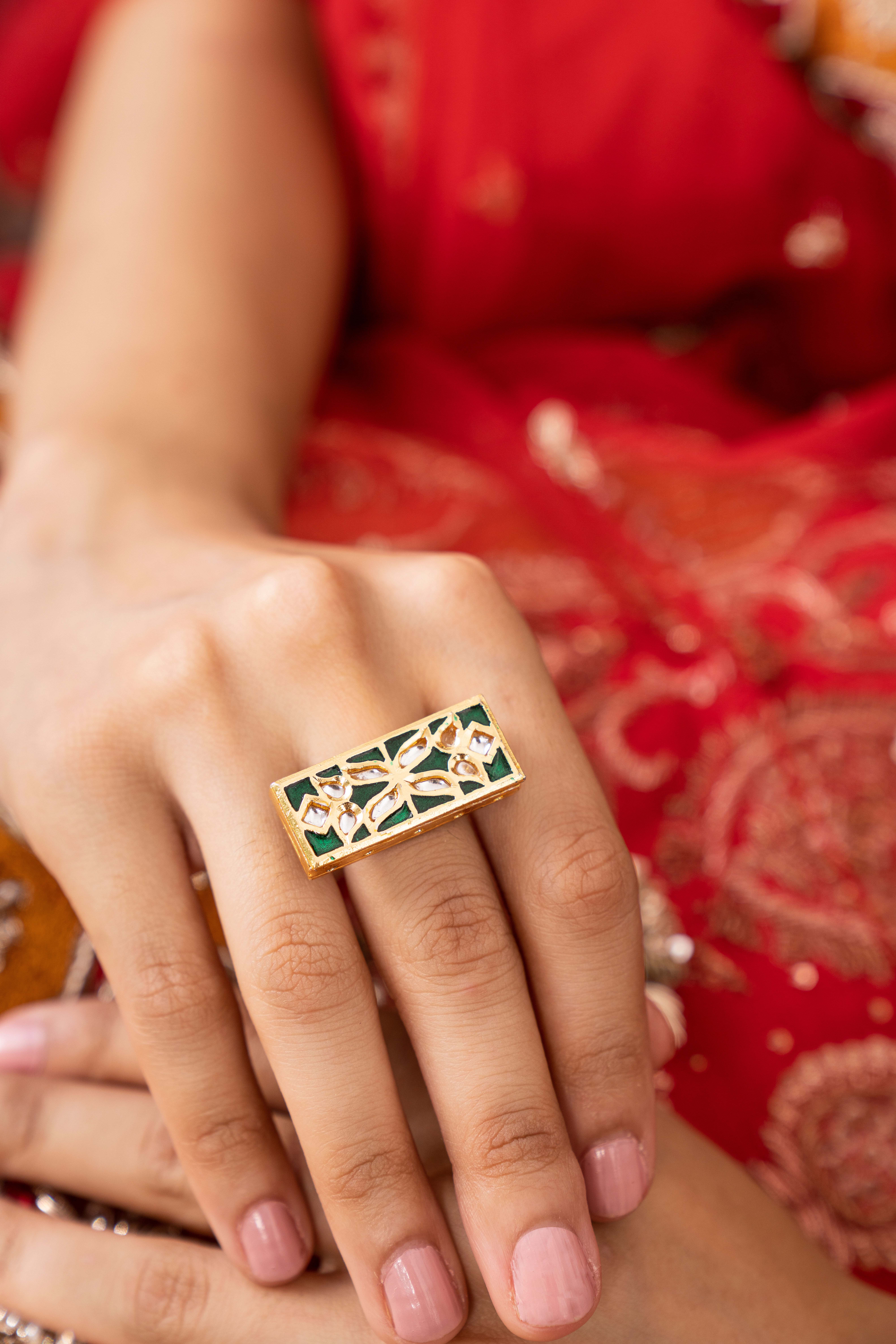 Vriddhi Kundan Ring - Ritvi Jewels | The art of Jewels
