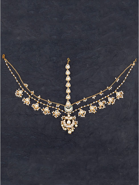 Pearls & Biya Dual String Kundan Matha Patti