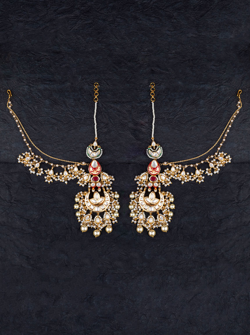 Buy PinkGrey Gold Tone Rosaleen Statement Earrings Online at Jayporecom
