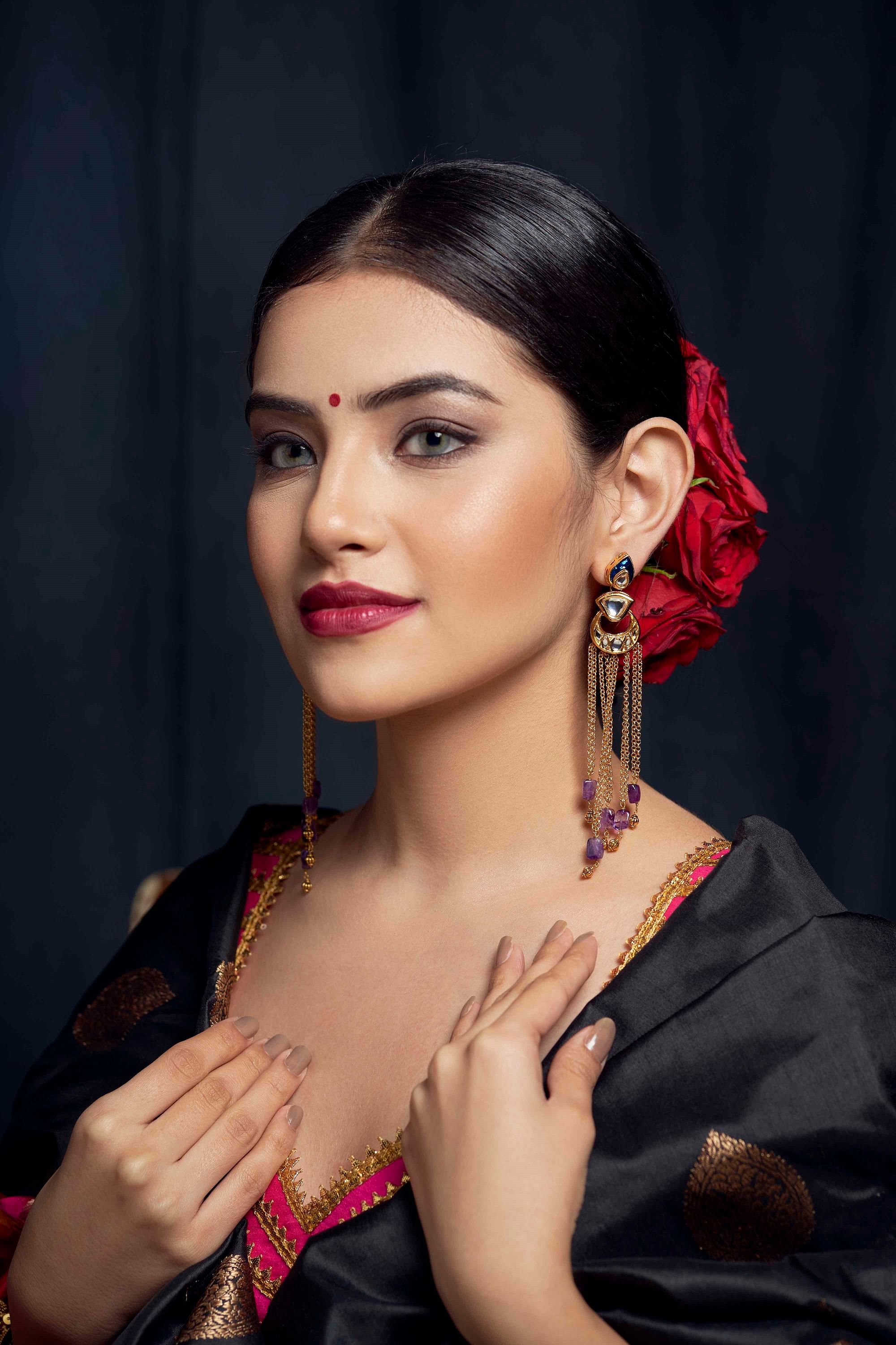 Discover Swara Floral Frill Silver Jhumki Earrings | Paksha