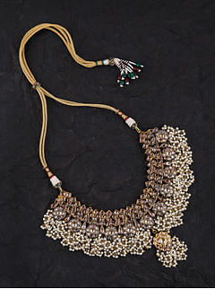 Gold & White Jadai Necklace