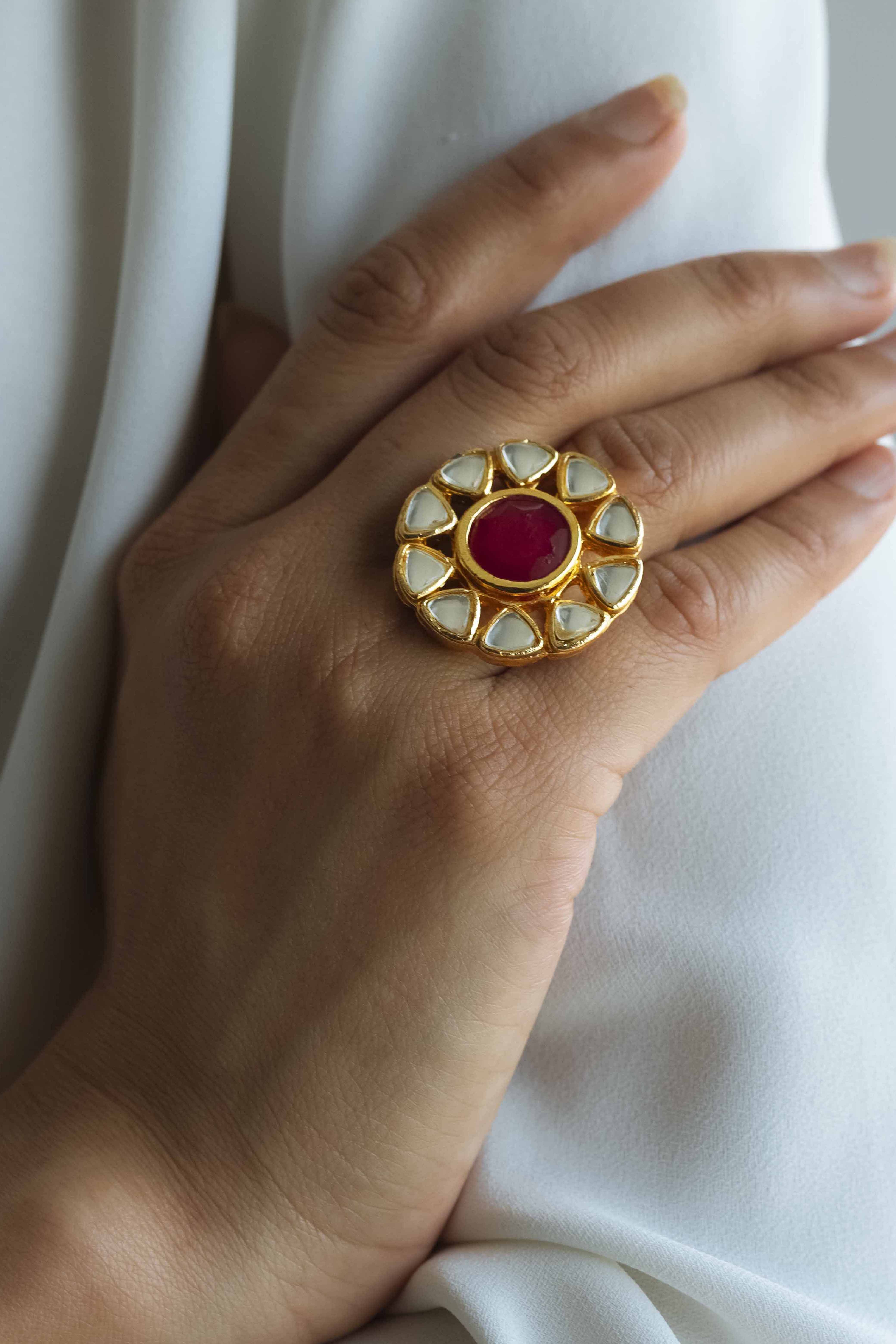 Kundan on sale ring online