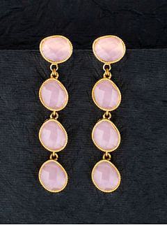 Rose Quartz Dangler Earrings