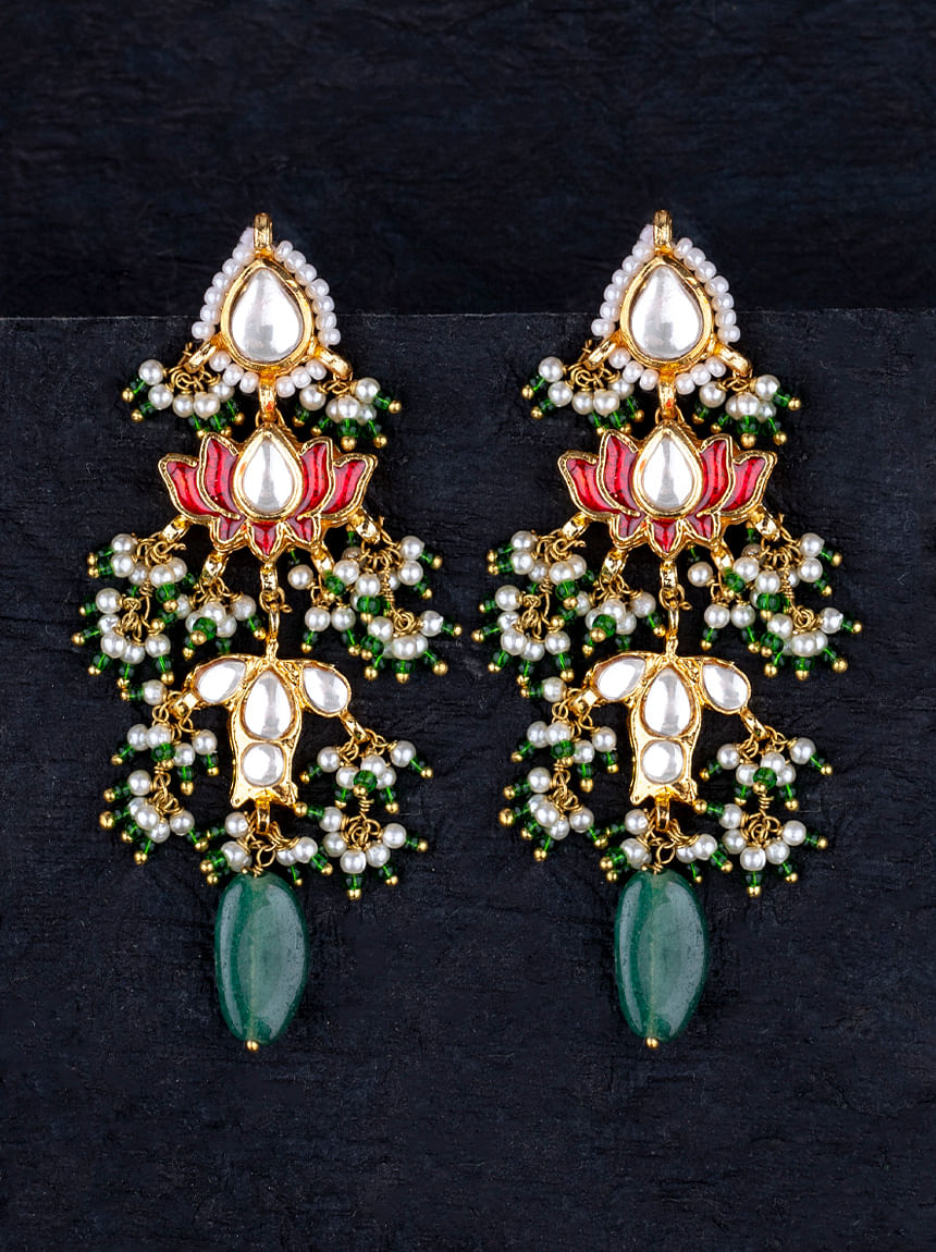 Mediterranean Emerald and Pearl Earrings : Museum of Jewelry