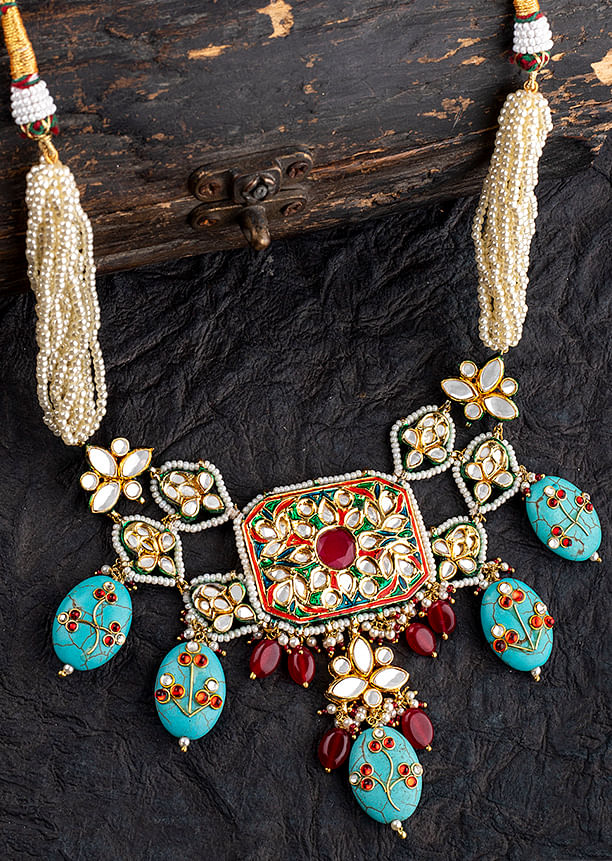 Meenakari necklace on sale