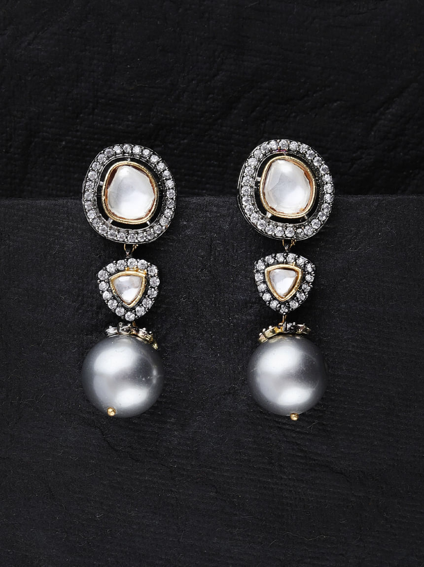 Tahitian Pearl Earrings - Teardrop Grey Tahitian Pearl Jewelry - Glitz And  Love