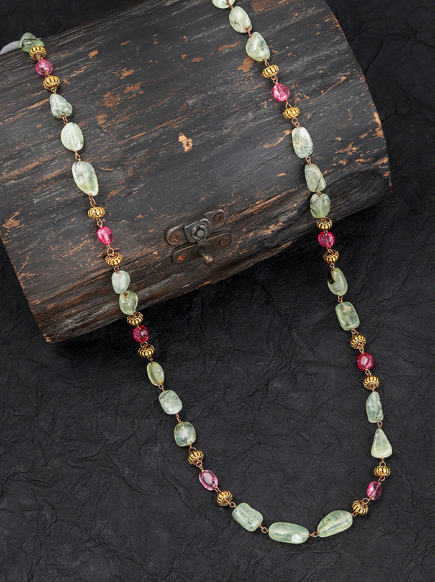 Peruvian Pink Opal Bead Necklace - Ray Griffiths Fine Jewelry