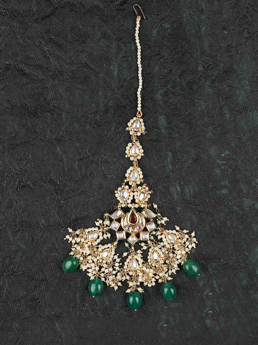 Buy Big Bridal Maang Tikka Handcrafted For Ladies – Gehna Shop