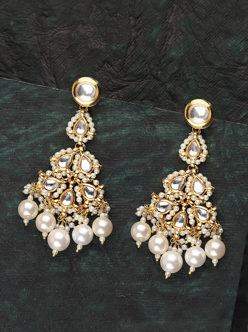 Buy Modern Hand Hammered Chandelier Earrings With Crystal Pearls Online in  India - Etsy | Earrings, Chandelier earrings, Crystal pearls
