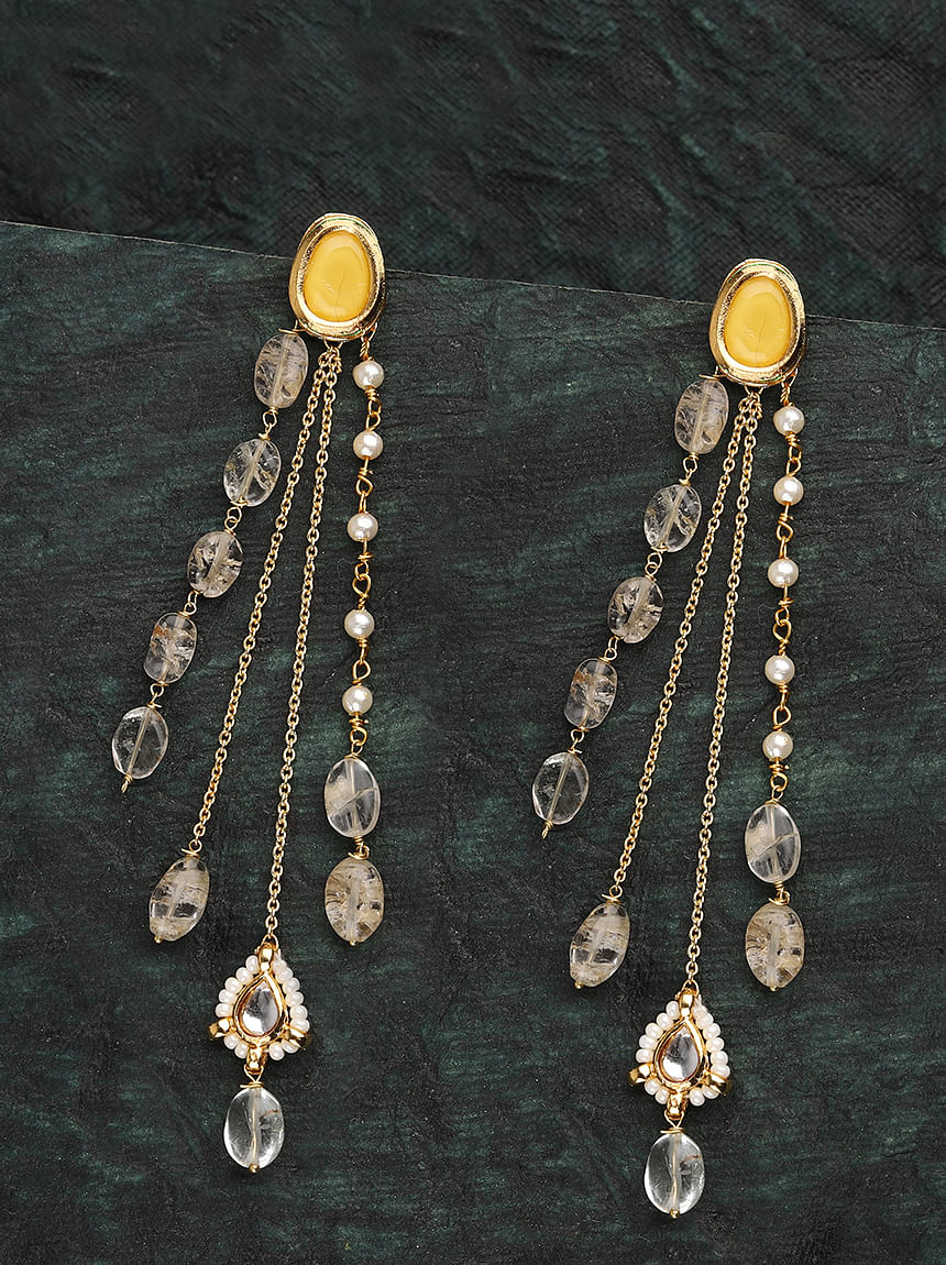 Shop Citrine Dangle Earrings In 14k Rose Gold | Chordia Jewels