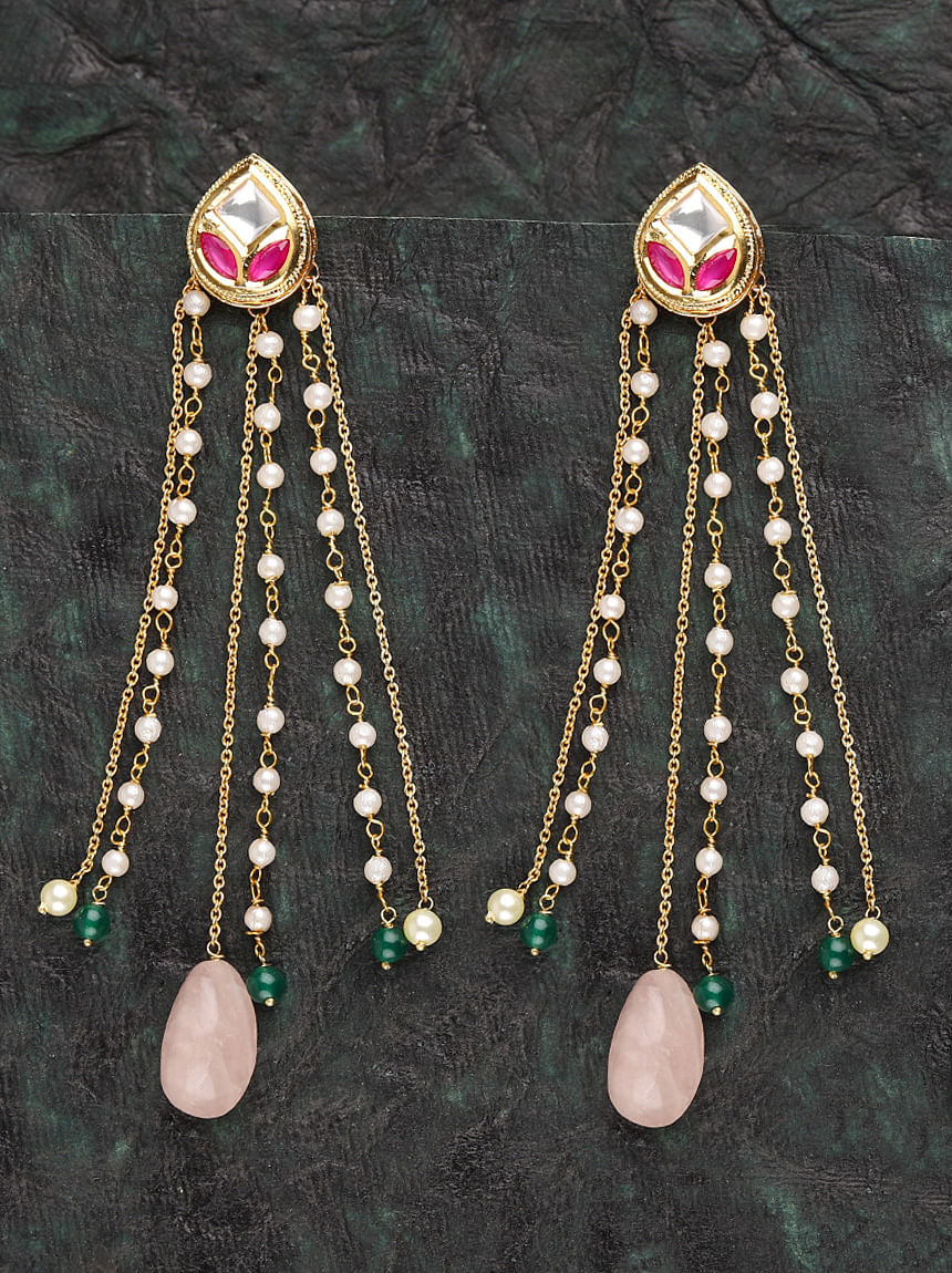 22k Solid Gold Chain Earrings 5.8 Gram Chain Earrings-long Earrings-chain  Threader Dangle and Drop Earrings-indian Threader Earrings - Etsy