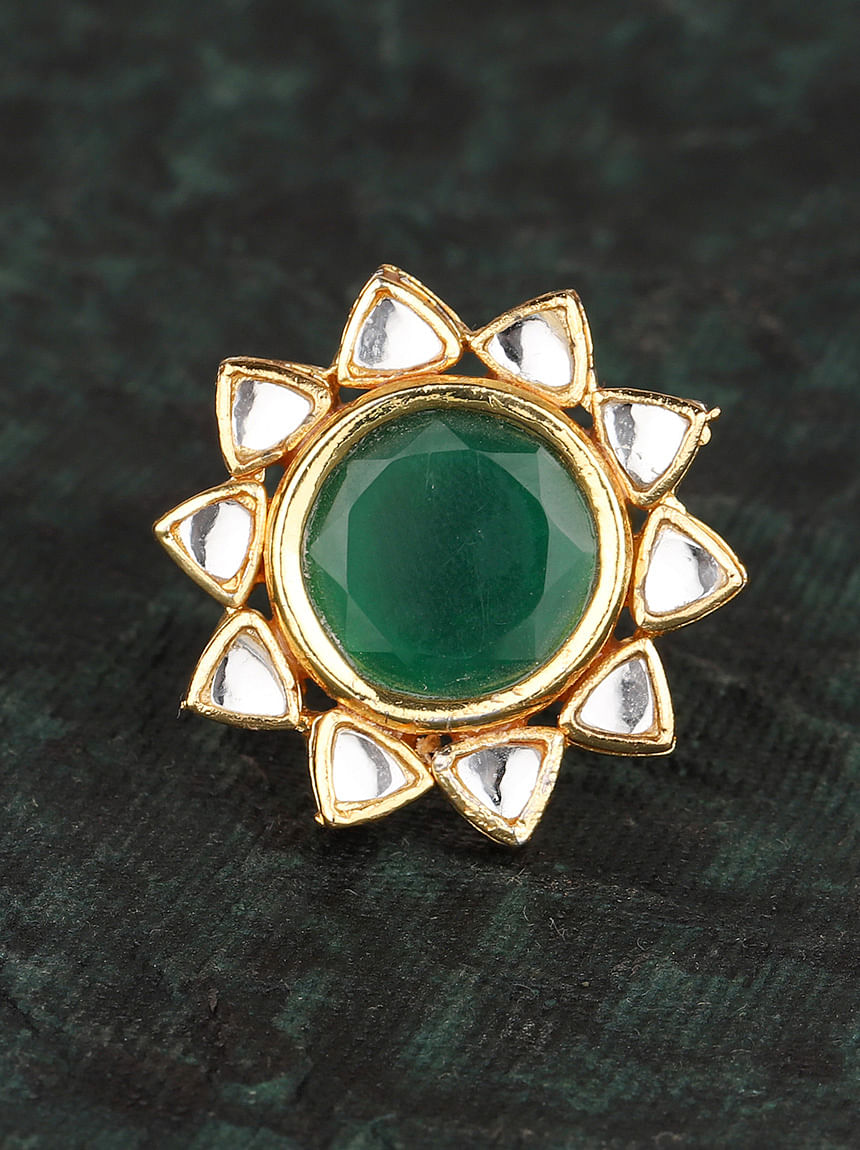 3 Carat Emerald Cocktail Ring w/ Diamonds