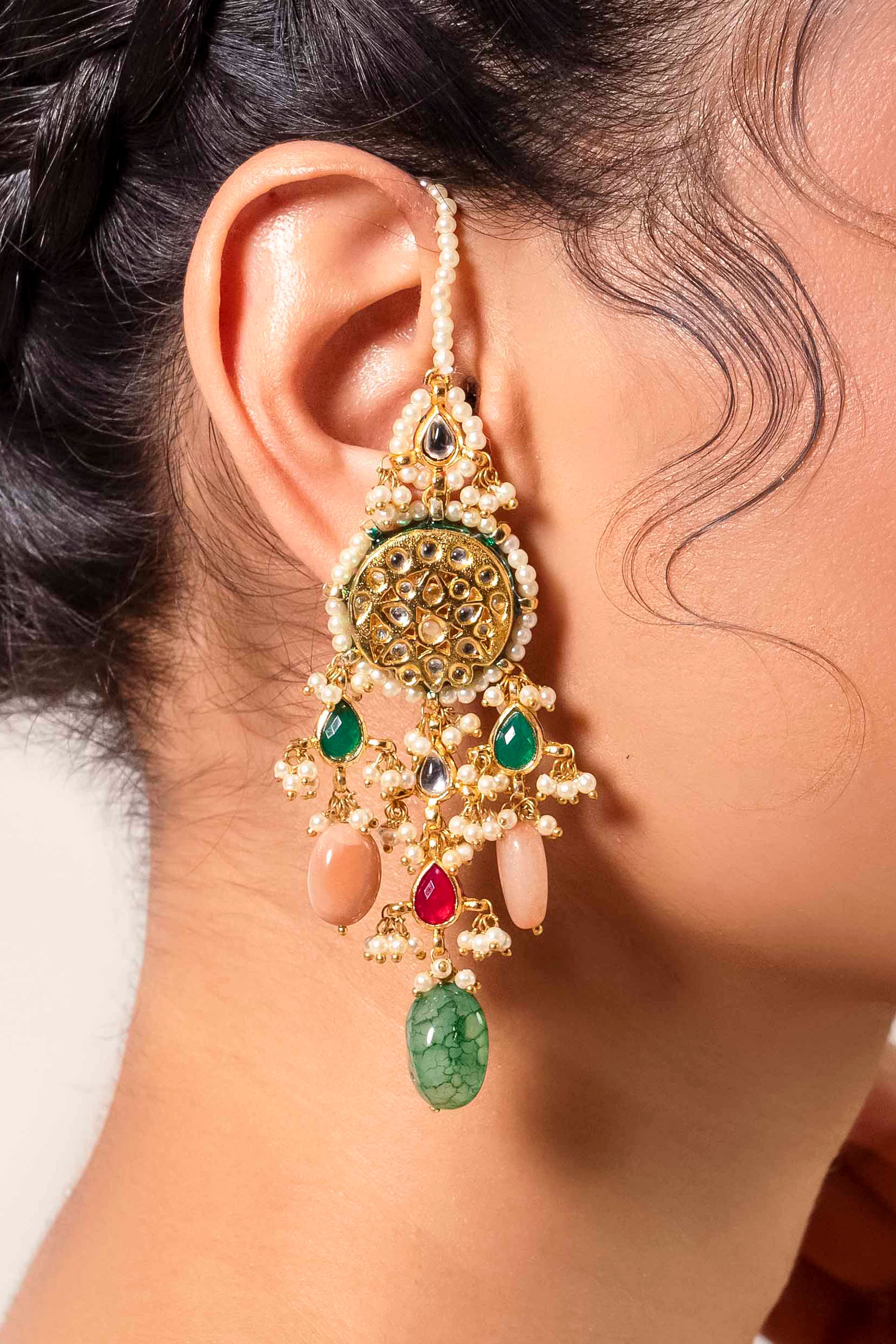 Silvermerc Designs Gold Plated Pearl Kritika Green Earrings: Buy Silvermerc  Designs Gold Plated Pearl Kritika Green Earrings Online at Best Price in  India | Nykaa