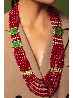 Squared Rubies Necklace