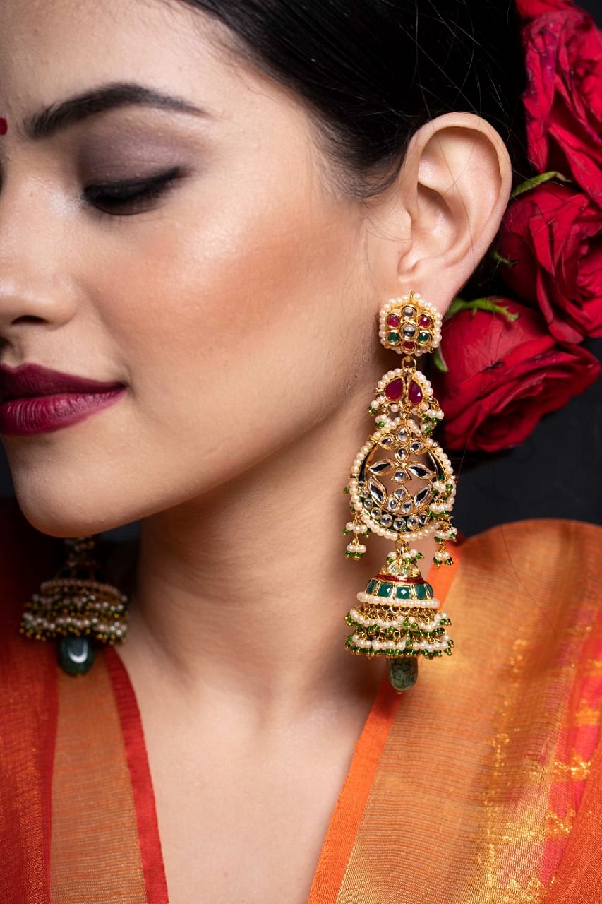 Retro Indian Bollywood Kundan Jhumka Jhumki Drop Earrings Gypsy Dangle  Earring Jewelry Women Ear Accessories Jewelry