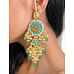 Feroza Green Drops Dangler Earrings